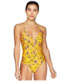 Splendid Golden Girlie One-piece (butterscotch) Women's Swimsuits One Piece