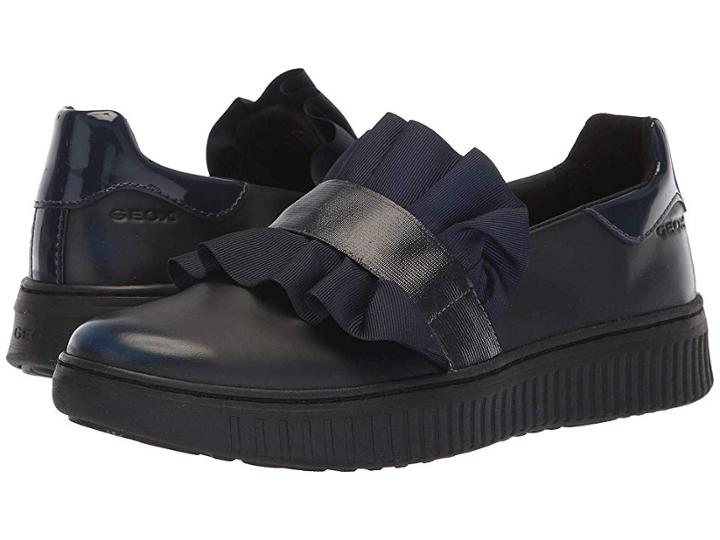 Geox Kids Disco Mix Girl 6 (big Kid) (navy) Girl's Shoes