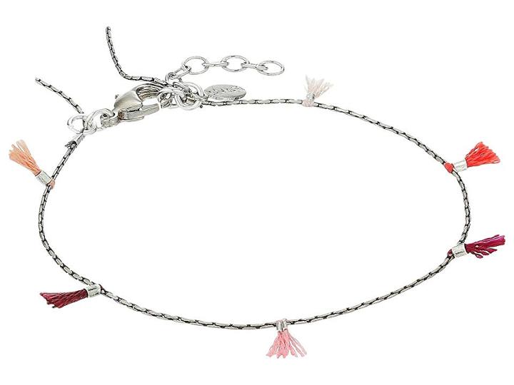 Shashi Lilu Chain Tassel Bracelet (white/gold/multicolored Tassels) Bracelet
