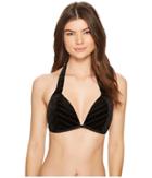 Kenneth Cole Sultry Solids Push-up Halter Top (black) Women's Swimwear
