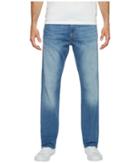 Mavi Jeans Myles Mid-rise Straight Leg In Mid Blue Portland (mid Blue Portland) Men's Jeans