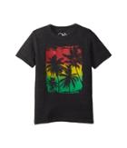 Chaser Kids Super Soft Palm Breeze Rasta Tee (little Kids/big Kids) (black) Boy's T Shirt
