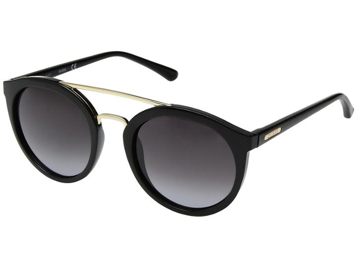 Guess Gu7387 (shiny Black/gradient Smoke) Fashion Sunglasses