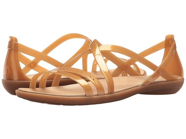 Crocs Isabella Cut Strappy Sandal (dark Gold/gold) Women's  Shoes