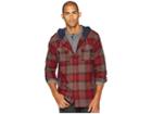 Columbia Flare Gun Flannel Hoodie (elderberry Check/shark) Men's Sweatshirt