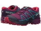 Salomon Kids Speedcross Cswp (little Kid/big Kid) (grape Juice/evening Blue/blue Bird) Girls Shoes