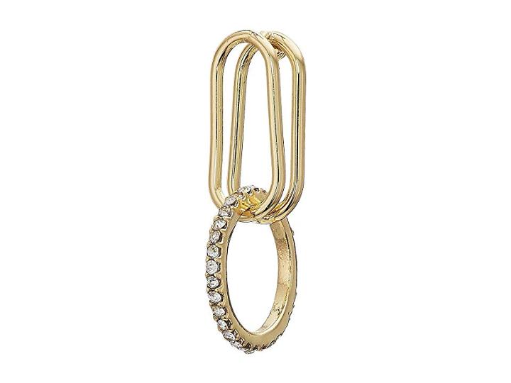 Rebecca Minkoff Pave Ring Baby Earrings (gold) Earring