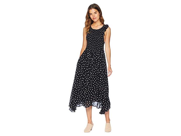 Free People Chambray Butterflies Midi Dress (black) Women's Dress