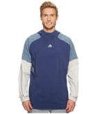 Adidas Sport Id Pullover Woven Hoodie (noble Indigo) Men's Sweater