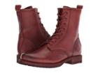 Frye Veronica Combat (red Clay Soft Full Grain) Women's Lace-up Boots