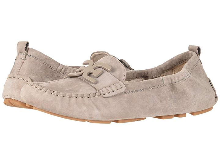 Sam Edelman Farrell (putty Suede Mulberry Pink Kid Suede Leather) Women's Moccasin Shoes