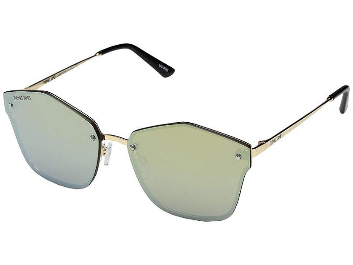 Thomas James La By Perverse Sunglasses Vanish (gold/pink Flash Lens) Fashion Sunglasses