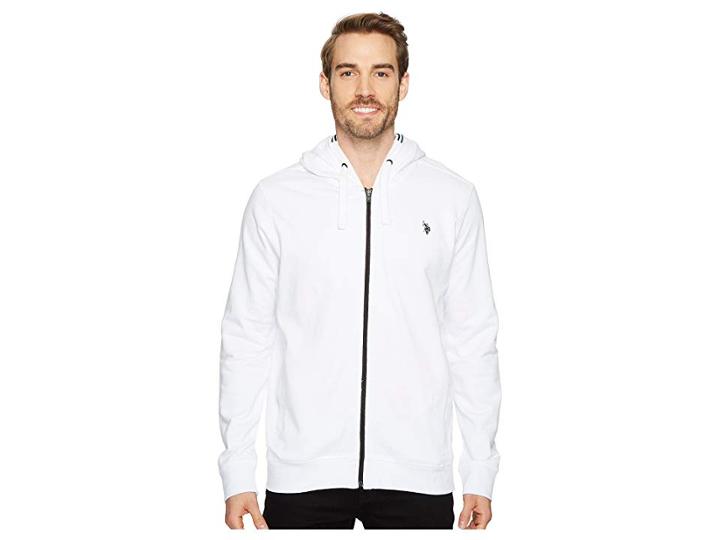 U.s. Polo Assn. Zip-up Hoodie (white) Men's Sweatshirt