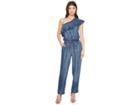 1.state Ruffle Edge One Shoulder Jumpsuit (cassis Wash) Women's Jumpsuit & Rompers One Piece