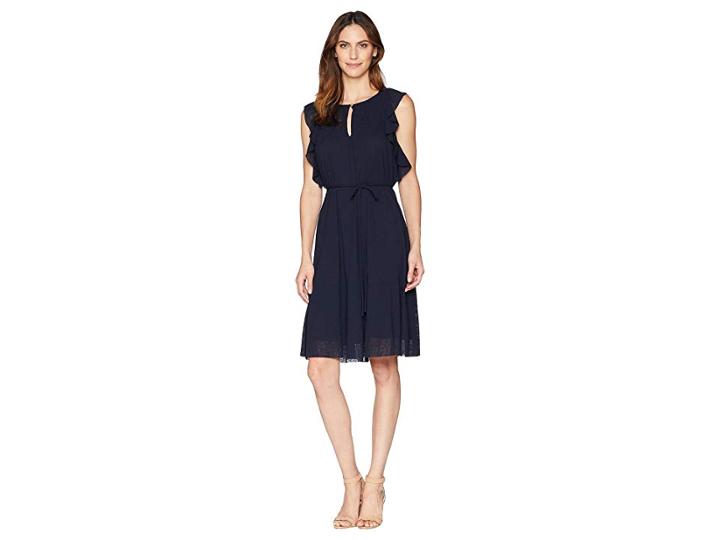 Ellen Tracy Flouncy Sleeve Dress (ink) Women's Dress