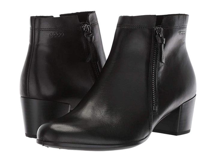 Ecco Shape M 35 Ankle Bootie (black Cow Leather) Women's Zip Boots