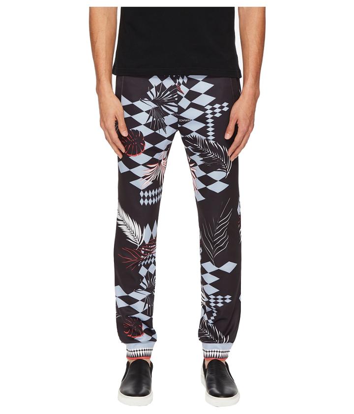 Versace Jeans Exploded Graphic Sweatpants (black) Men's Casual Pants