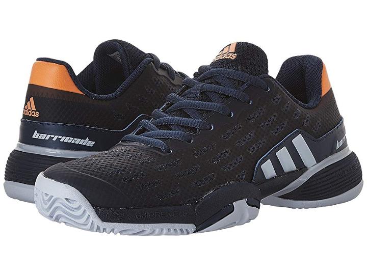 Adidas Kids Barricade 2016 Xj Tennis (little Kid/big Kid) (mystery Blue/easy Blue/glow Orange) Boys Shoes