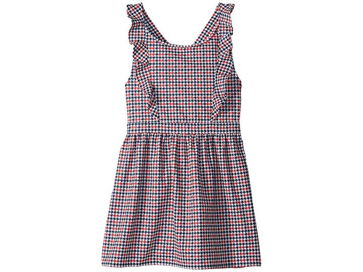 Tommy Hilfiger Kids Houndstooth Dress (big Kids) (flag Blue) Girl's Dress