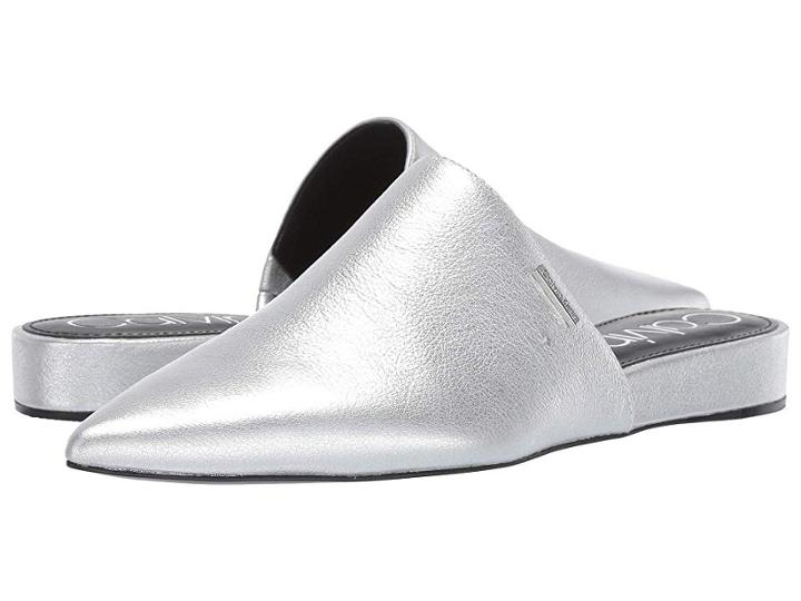 Calvin Klein Chantalia (silver Metallic Nappa Shine) Women's Shoes