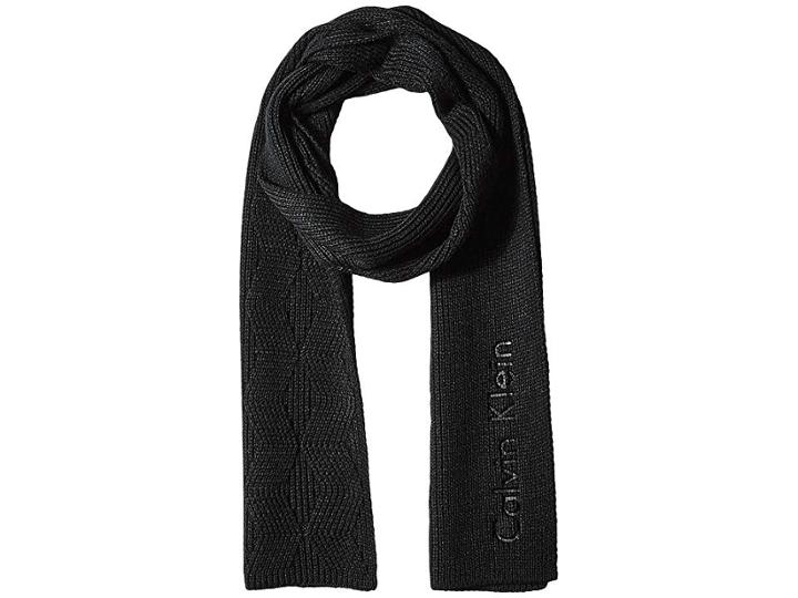 Calvin Klein Chunky Weave Scarf (black) Scarves