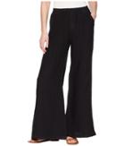 Xcvi Ebba Linen Pinstripe Pants (black) Women's Casual Pants