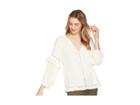 1.state Split-neck Blouson Sleeve Top With Tassels (antique White) Women's Clothing