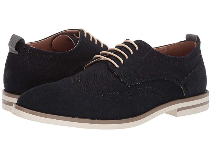 Madden By Steve Madden Last 6 (navy Suede Pu) Men's Shoes