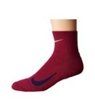 Nike Elite Cushion Quarter Running Socks (true Berry/binary Blue) Quarter Length Socks Shoes
