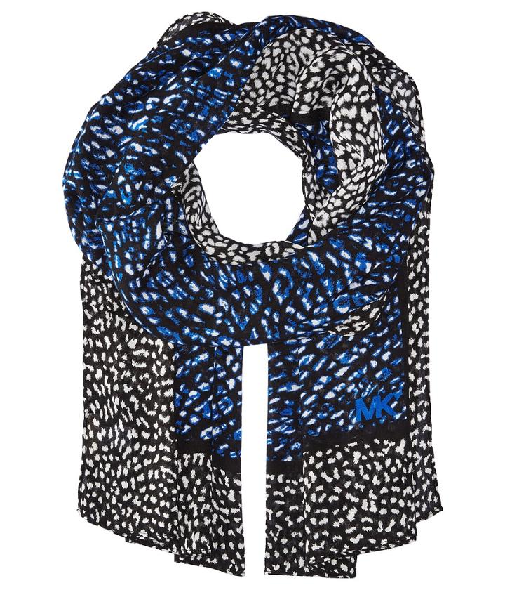Michael Michael Kors Graphic Animal Oblong (blue) Scarves