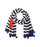 Kate Spade New York Hanging Crab Oblong (french Navy) Scarves