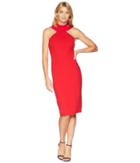 Bebe Bodycon Halter Dress (red) Women's Dress