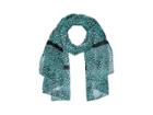 Michael Michael Kors Wavy Leopard Stripes Oblong (aqua/black/black) Scarves