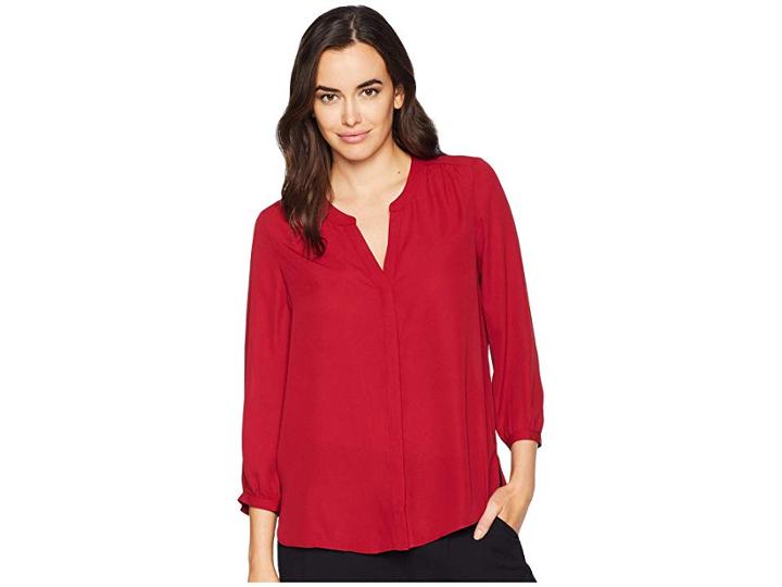 Nydj Blouse W/ Pleated Back (gooseberry) Women's Blouse