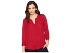 Nydj Blouse W/ Pleated Back (gooseberry) Women's Blouse