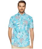 Reyn Spooner Perennial Pareau Tailored Fit Aloha Shirt (surf) Men's Short Sleeve Button Up