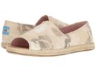 Toms Alpargata Open Toe (natural Watercolor Floral) Women's Flat Shoes