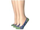 Feetures Hidden Super Low Stripe Socks 3-pair Pack (lavendar) Women's Low Cut Socks Shoes