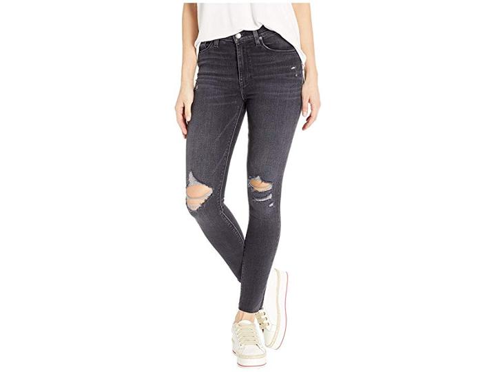 Hudson Barbara High-rise Ankle Raw Hem Skinny Jeans In Worn Kona (worn Kona) Women's Jeans