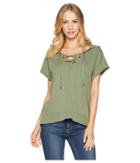 Sanctuary Beach Comber Lace-up Hoodie (cadet) Women's Sweatshirt