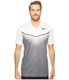 Nike Golf Mobility Fade Polo (dark Grey/white/anthracite/black) Men's Short Sleeve Pullover