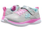 Skechers Kids Move 'n Groove 83015l (little Kid/big Kid) (gray/mint) Girl's Shoes