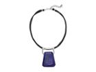 Robert Lee Morris Brown Leather And Lapis Stone Pendant Necklace (lapis) Necklace