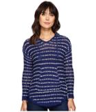 Roxy Smoke Signal Stripe Sweater (blue Depths) Women's Sweater
