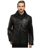 Marc New York By Andrew Marc Plymouth Leather Jacket (black) Men's Coat
