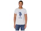 U.s. Polo Assn. Uspa Bd Crew Tee (light Gray) Men's Short Sleeve Pullover