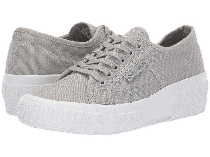 Superga 2905 Cotw Linea Up And Down (total Light Grey Full) Women's Lace Up Casual Shoes