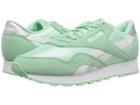 Reebok Kids Classic Nylon (big Kid) (digital Green/white/silver) Kids Shoes