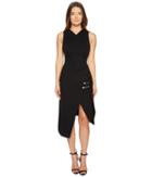 Versus Versace Abito Donna Jersey (black/yellow Fluo) Women's Clothing