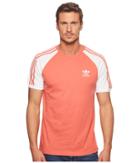 Adidas Originals 3-stripes Tee (trace Scarlet) Men's T Shirt